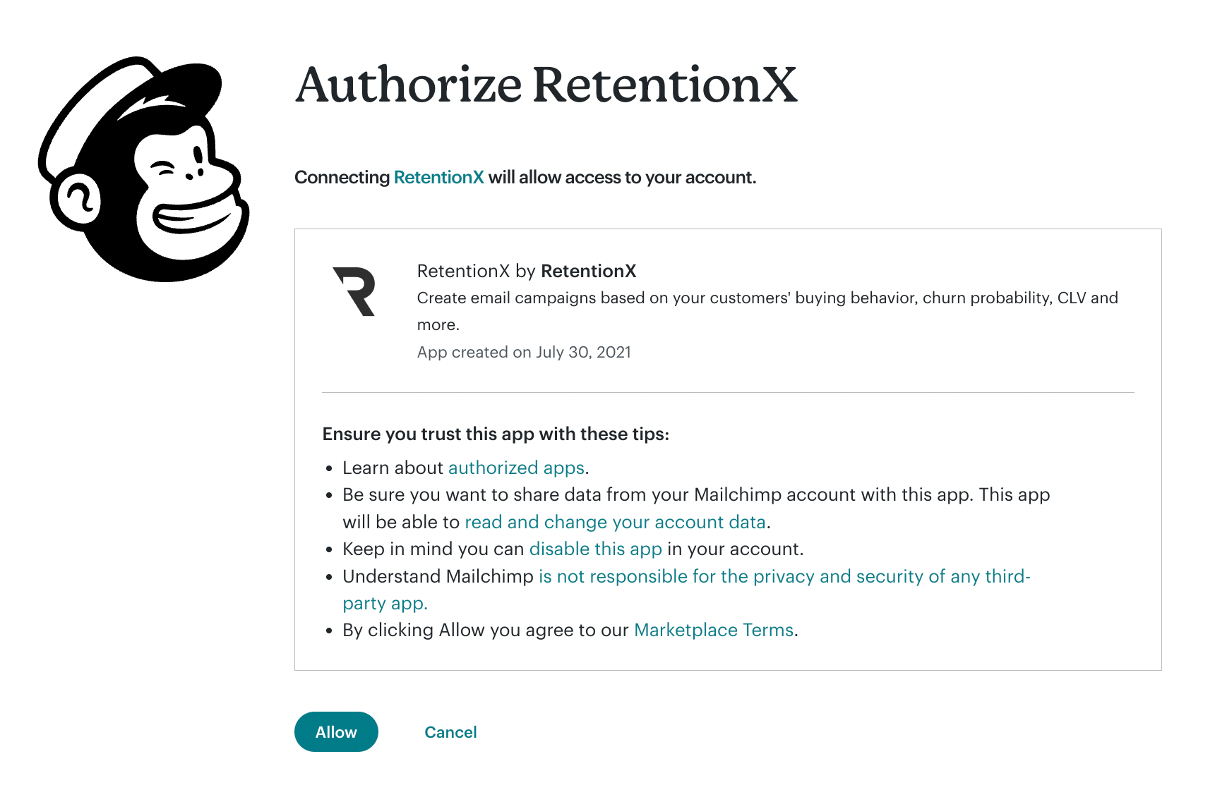 Mailchimp_Authorize RetentionX.png